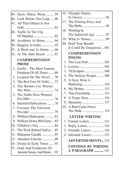 Sure Success Essays Letters Comprehension Part 1 for Std V to VII (ICSE & CBSE)