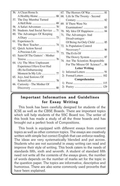 Sure Success Essays Letters Comprehension Part 2 for Std VIII to X (ICSE & CBSE)