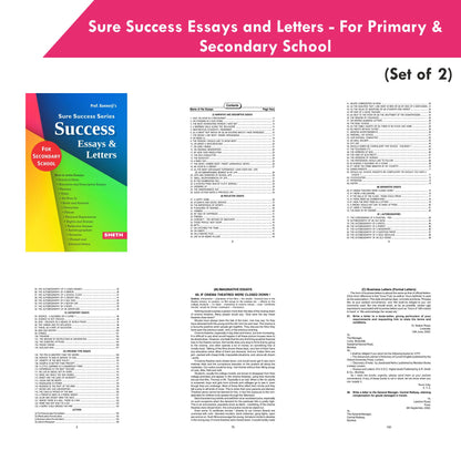 Sure Success Primary & Secondary School Essays and Letters Books Set of 2| Formal & Informal Letters, Descriptive Essays