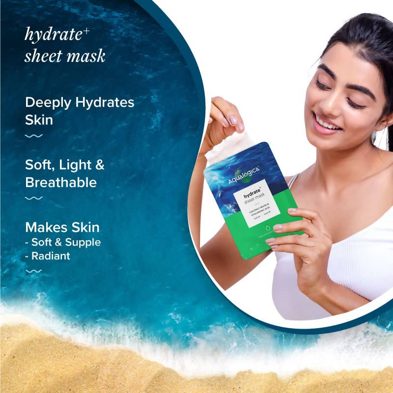 Aqualogica Hydrate+ Sheet Mask with Coconut water & Hyaluronic Acid