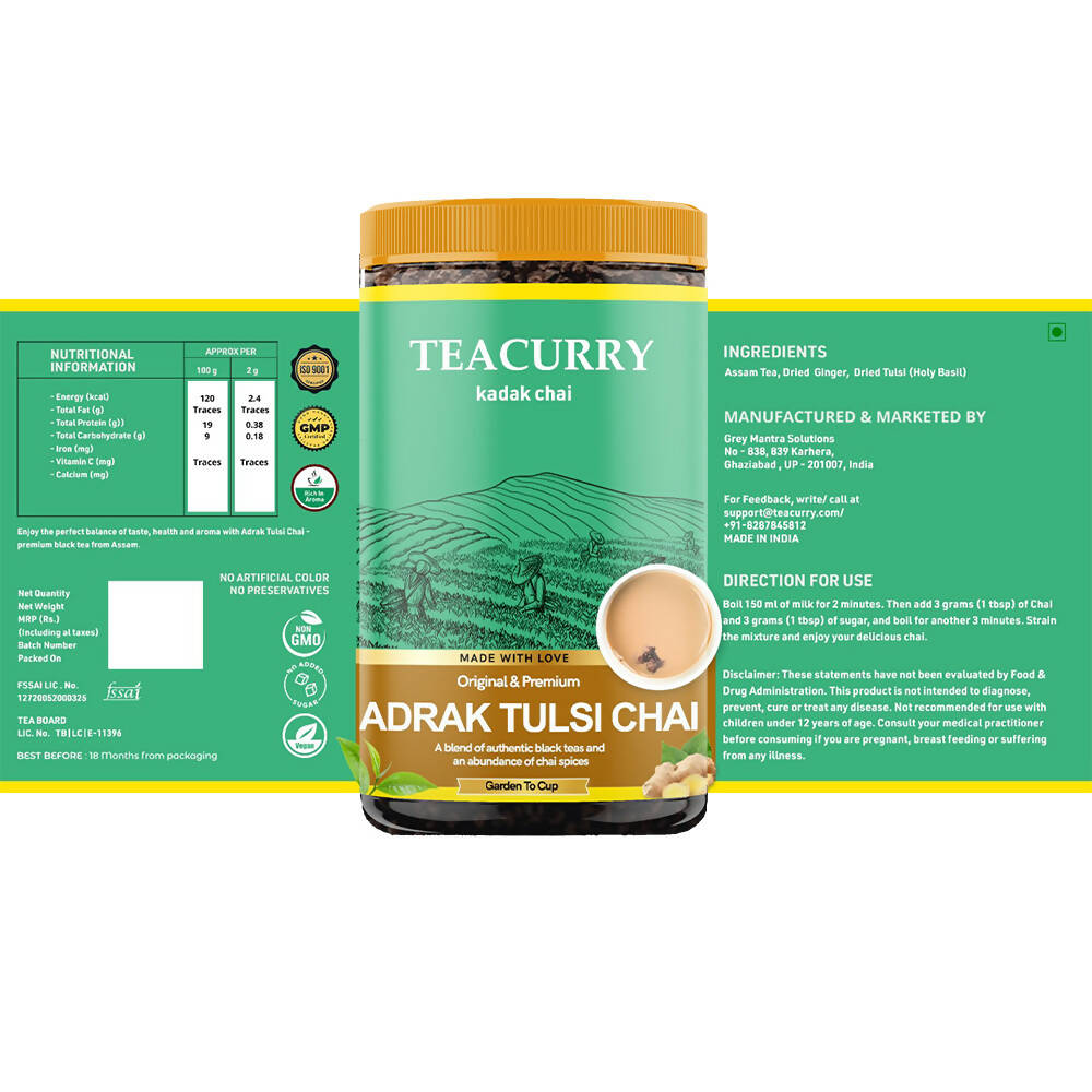 Teacurry Adrak Tulsi Chai Powder