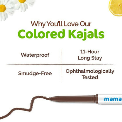 Mamaearth Long Stay Colored Kajal for 11-Hour- Woody Brown