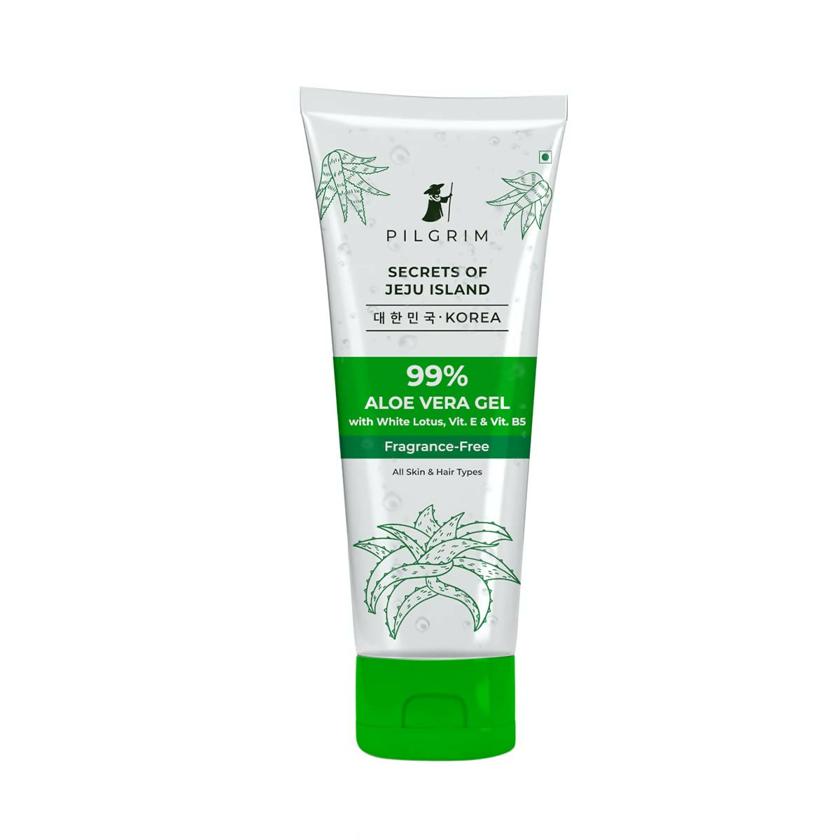 Pilgrim Korean 99% Pure Aloe Vera Gel with Vitamin E & Vitamin B5, Hydrates & Soothes Skin - Korean Skin Care