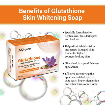 LA Organo Glutathione Kumkumadi Skin Lightening & Brightening Soap