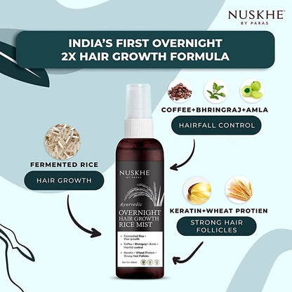 Nuskhe By Paras Ayurvedic Overnight Hair Growth Rice Mist