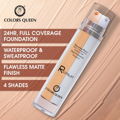 Colors Queen Revitalift Illuminating Primer Base + Foundation - 02 Fair