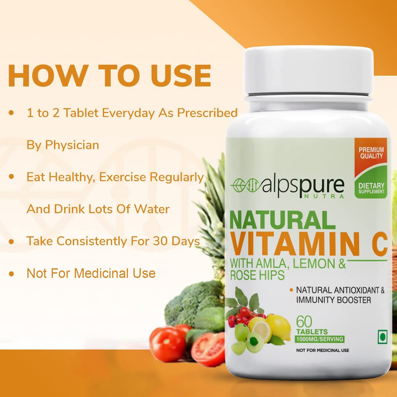 Alpspure Nutra Natural Vitamin C Tablets