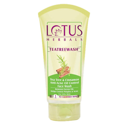 Lotus Herbals Teatreewash Tea Tree & Cinnamon Anti-Acne Oil Control Face wash