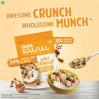 Tata Soulfull Millet Granola (Honey, Fruits, Nuts & Seeds)