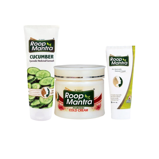 Roop Mantra Cream, Cold Cream & Cucumber Face Wash Combo