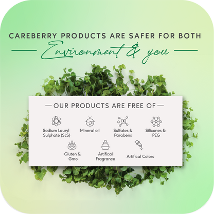 Careberry Organic Tea Tree Eucalyptus Oil Shower Gel