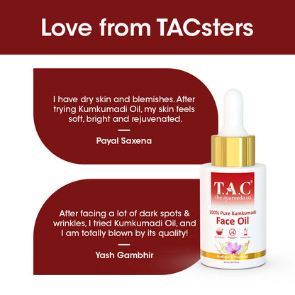 TAC - The Ayurveda Co. 100% Pure Kumkumadi Tailam Face Oil For Glowing, Youthful & Radiant Skin