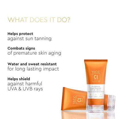 VLCC Clinic ProDefence Water Resistant SPF 60 PA+++ Sun Screen Gel Cr??me