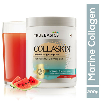 TrueBasics Collaskin Marine Collagen Peptides For Youthful Glowing Skin - Watermelon