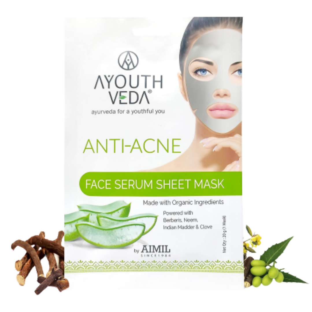 Ayouthveda Anti Acne Face Serum Sheet Mask - BUDNEN