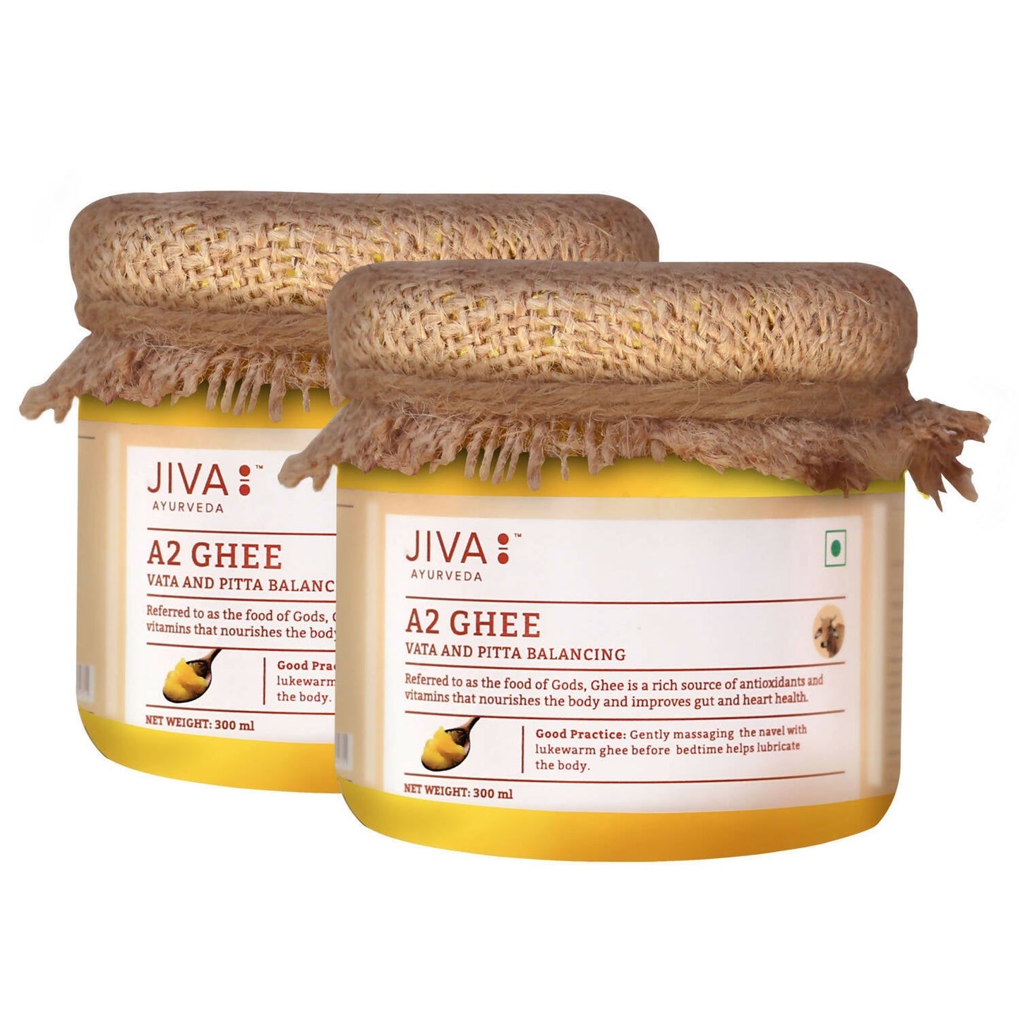 Jiva Ayurveda A2 Gir Desi Cow Ghee -  USA, Australia, Canada 