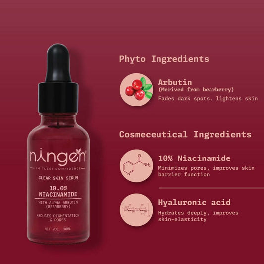 Ningen Clear Skin Serum - 10% Niacinamide with Arbutin