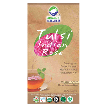 Organic Wellness Tulsi Indian Rose Teabags