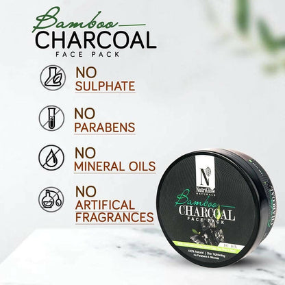 NutriGlow NATURAL'S Bamboo Charcoal Face Pack