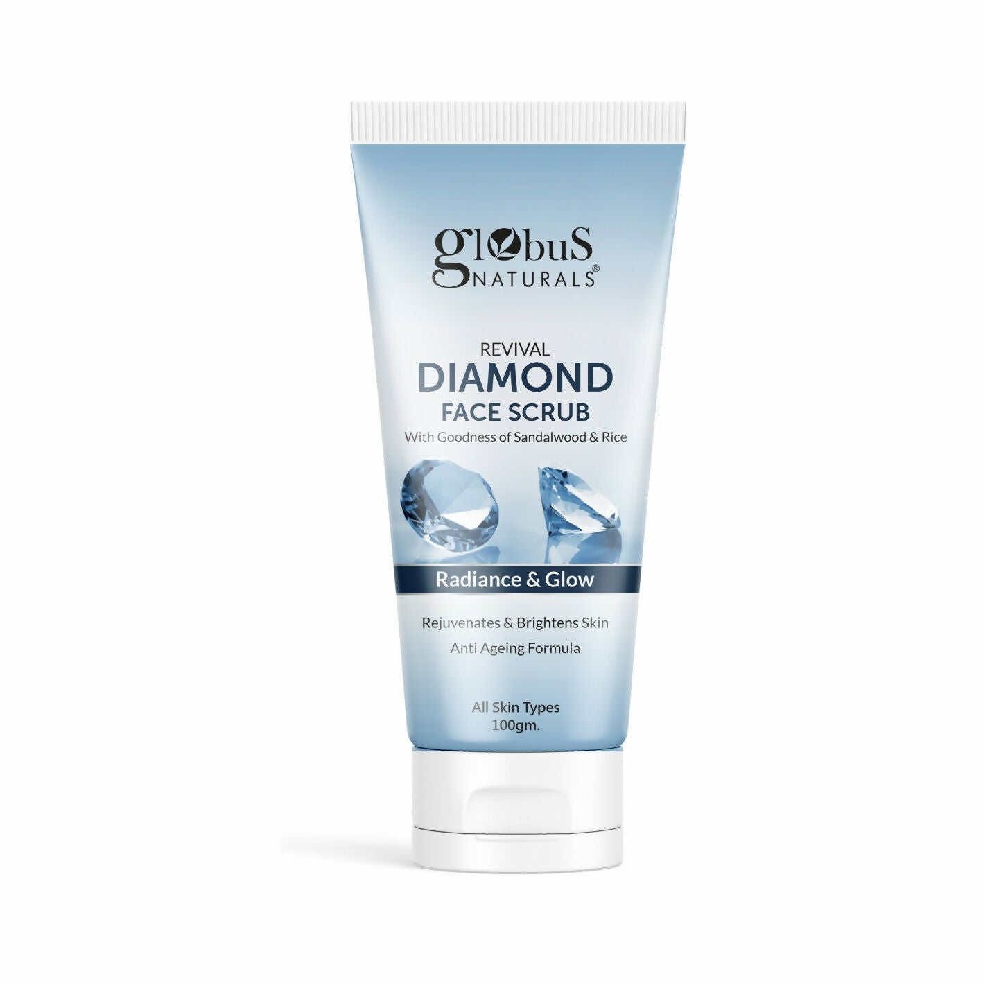 Globus Naturals Revival Diamond Face Scrub, Suitable For All Skin Types