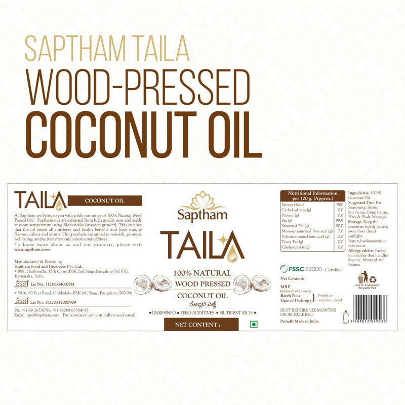 Saptham Taila Wood - Pressed Coconut Oil