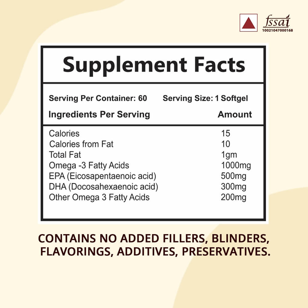 Mountainor Triple Strength Omega-3 Fish Oil Softgels