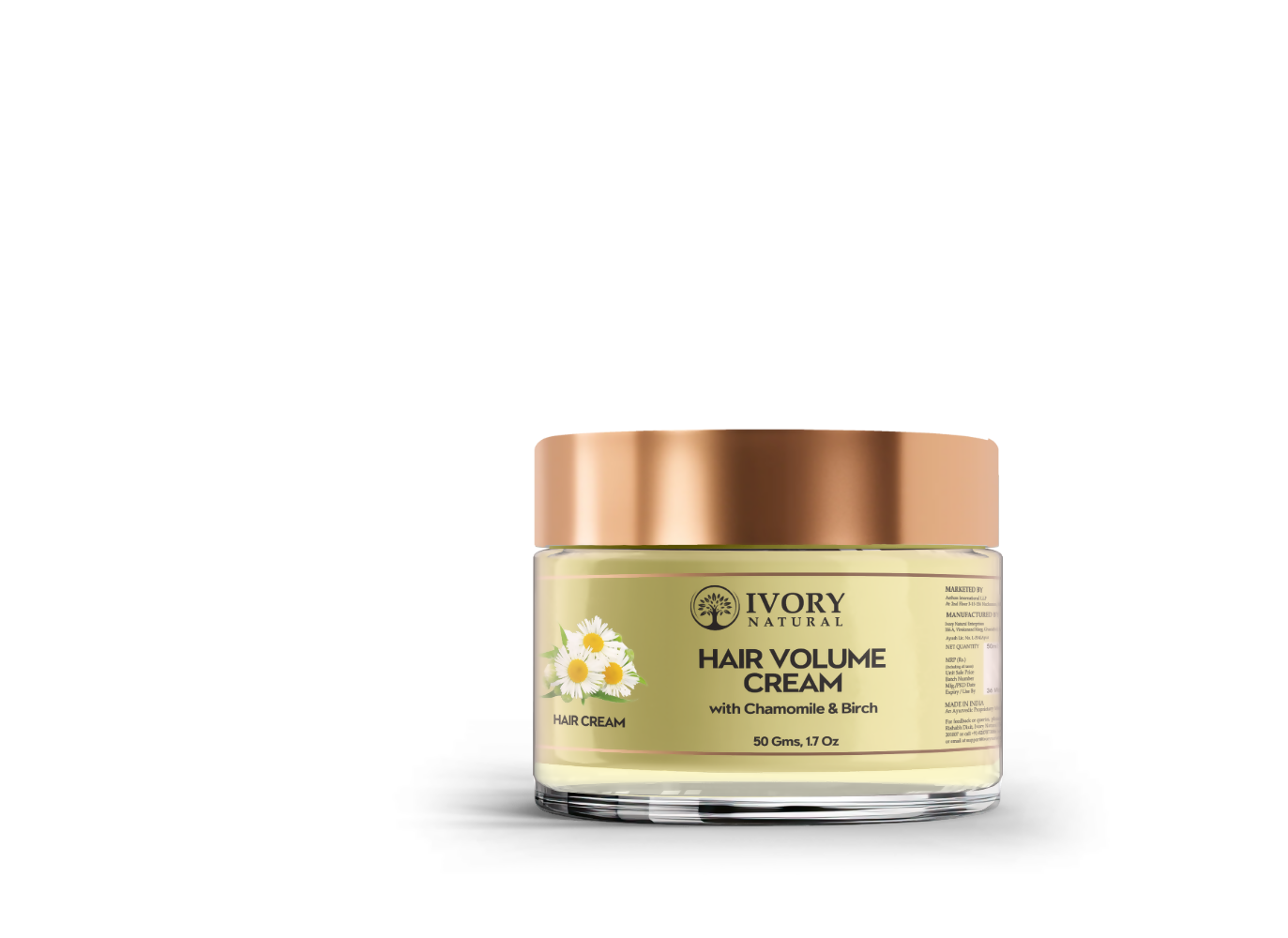 Ivory Natural Hair Volume Cream For Thicker, Fuller Looking Hair