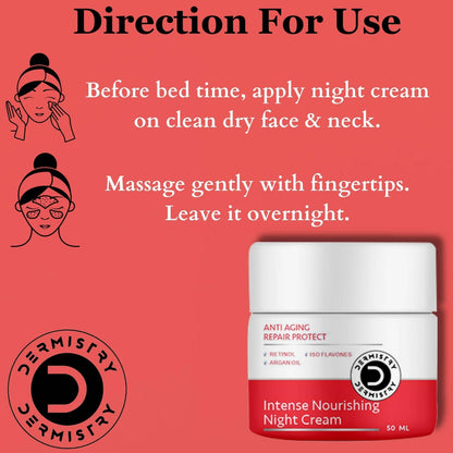 Dermistry Anti Aging Intense Nourishing Night Cream & Instant Intense Face Lift Serum