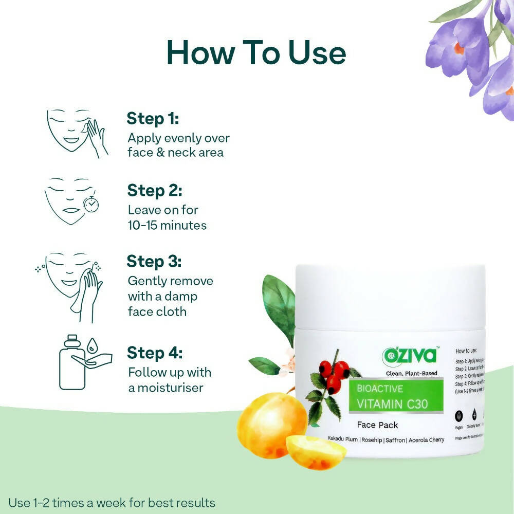 OZiva Bioactive Vitamin C30 Face Pack