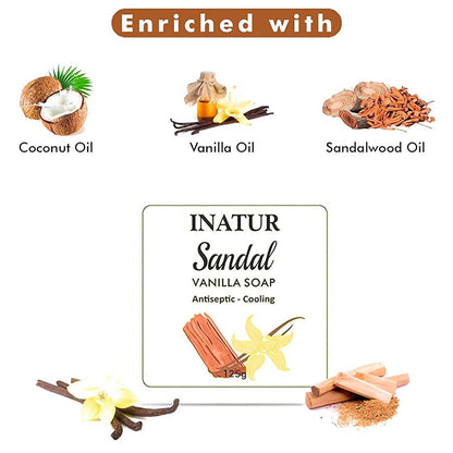 Inatur Sandal and Vanilla Sugar Soap