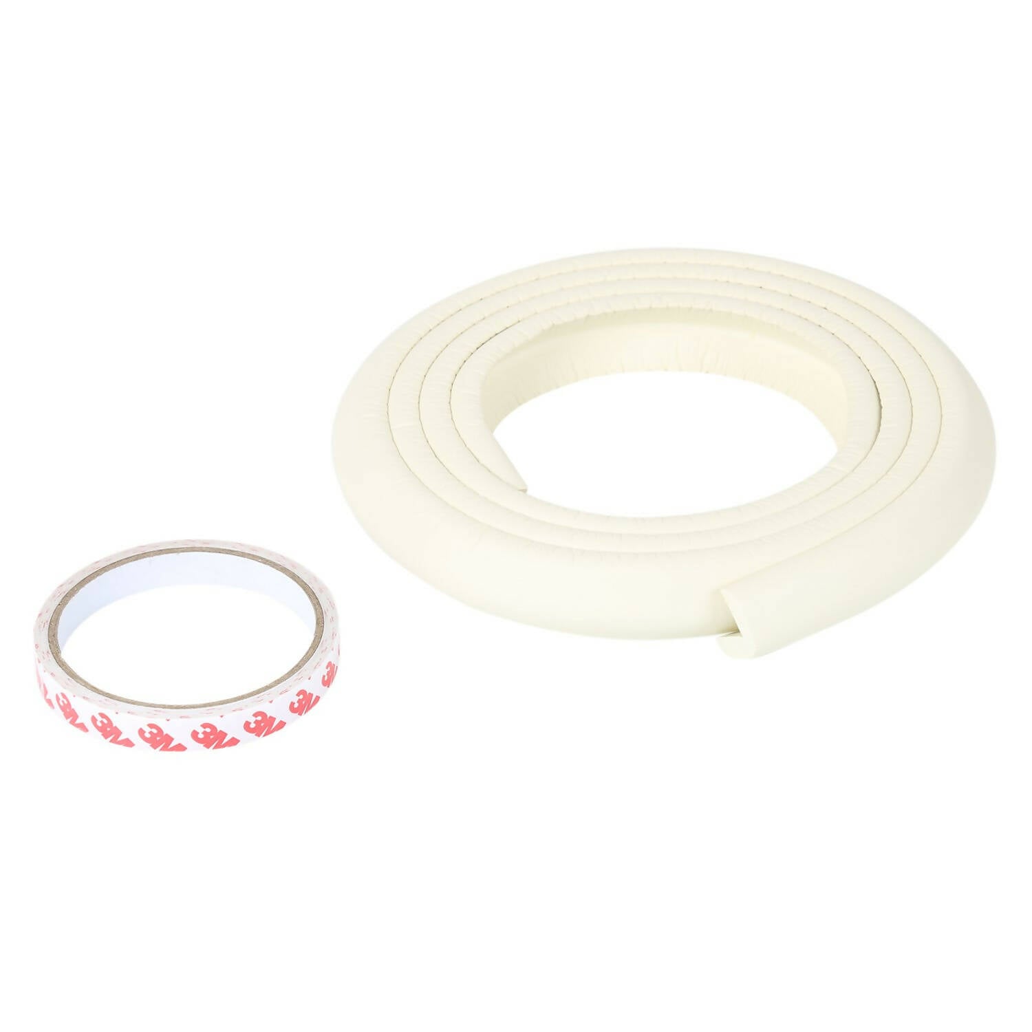 Safe-O-Kid Unique High Density 2 Mtr Long U - Shaped 4 Edge Guard Strips - Cream -  USA, Australia, Canada 