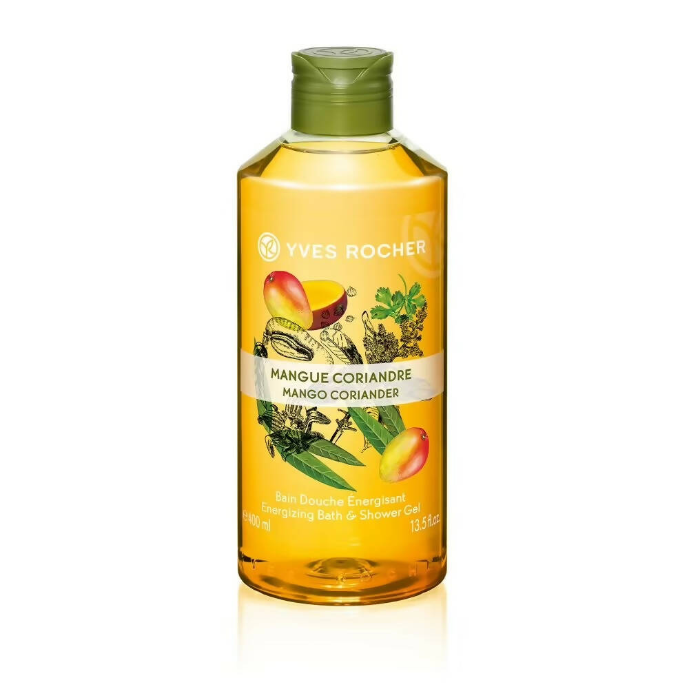 Yves Rocher Energizing Bath & Shower Gel - Mango Coriander - BUDEN