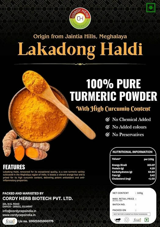 Cordy Herb Lakadong Turmeric Powder