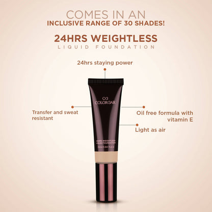 Colorbar 24Hrs Weightless Liquid Foundation Fw 3.3