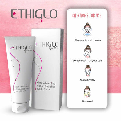 Ethiglo Skin whitening Deep Cleansing Facial Foam Face Wash