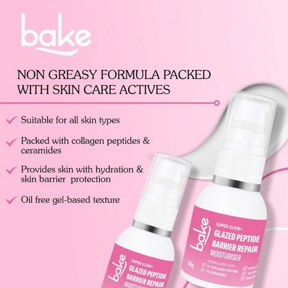 Bake Super Glow+ Glazed Peptide Barrier Repair Moisturizer