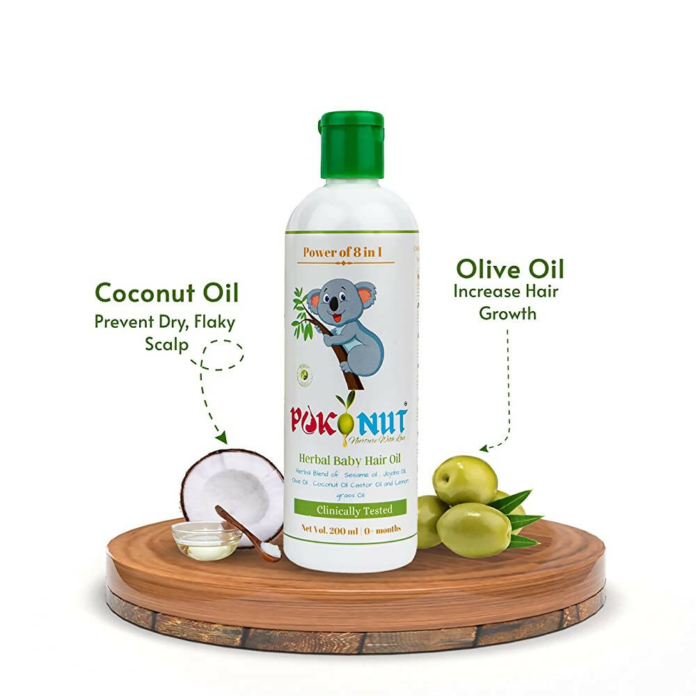 Pokonut Herbal Chemical Free Baby Hair Oil