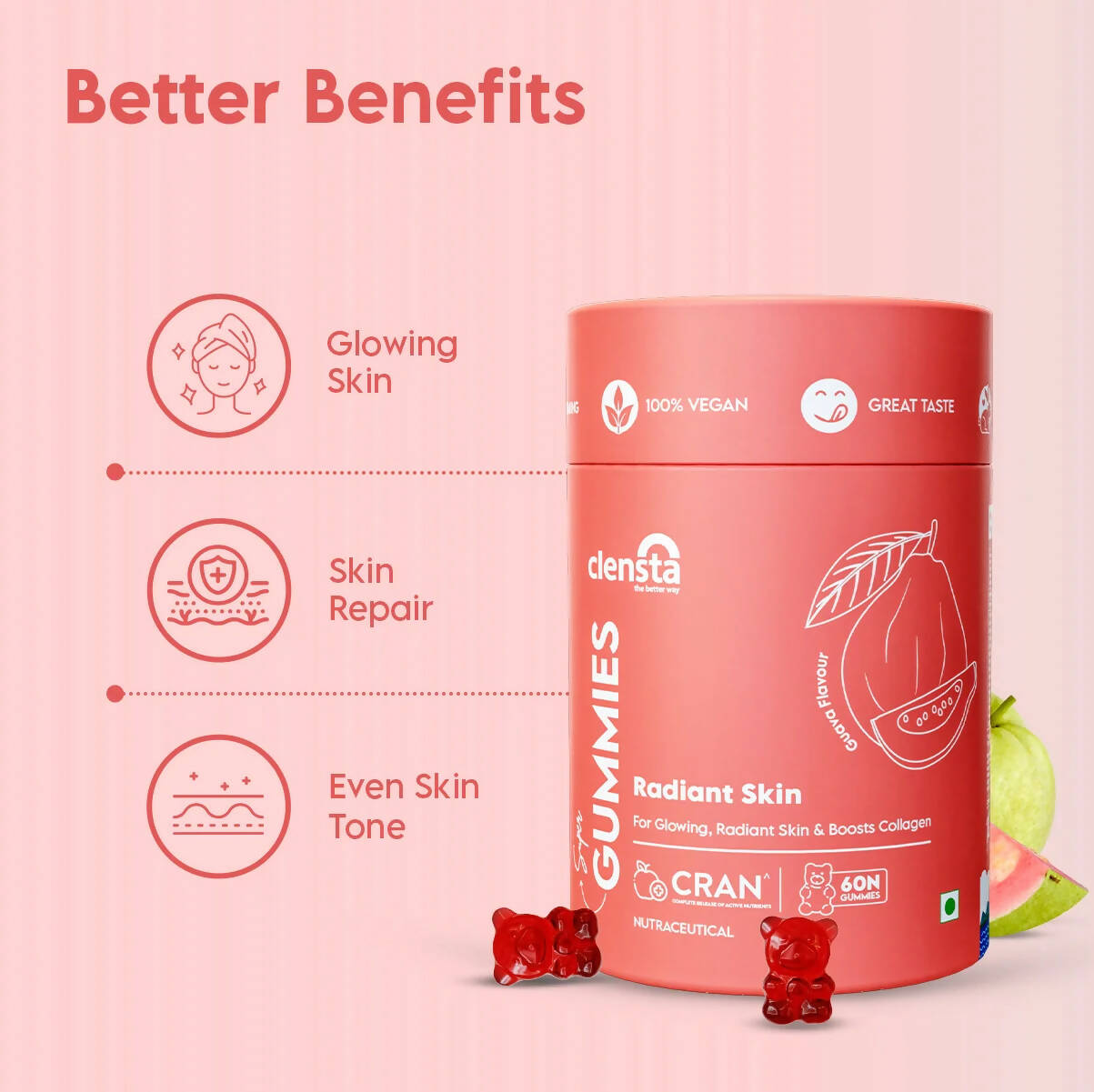 Clensta Radiant Skin Super Gummies