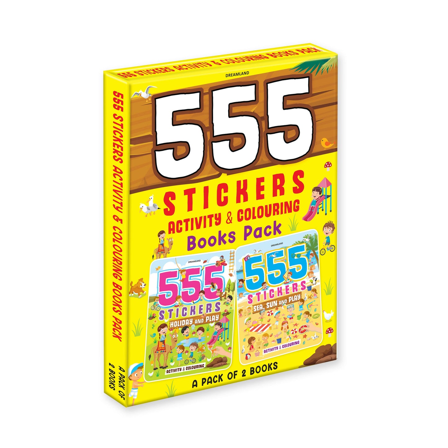 Dreamland 555 Stickers and Activity Books Pack -A Pack of 2 Books : Children Interactive & Activity Book -  buy in usa 