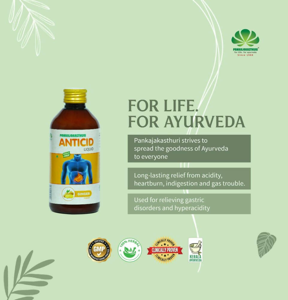 Pankajakasthuri Anticid Liquid Ginger