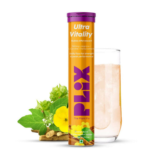 PLIX The Plant Fix Ultra Vitality Effervescent Tablets - Orange Burst - BUDEN