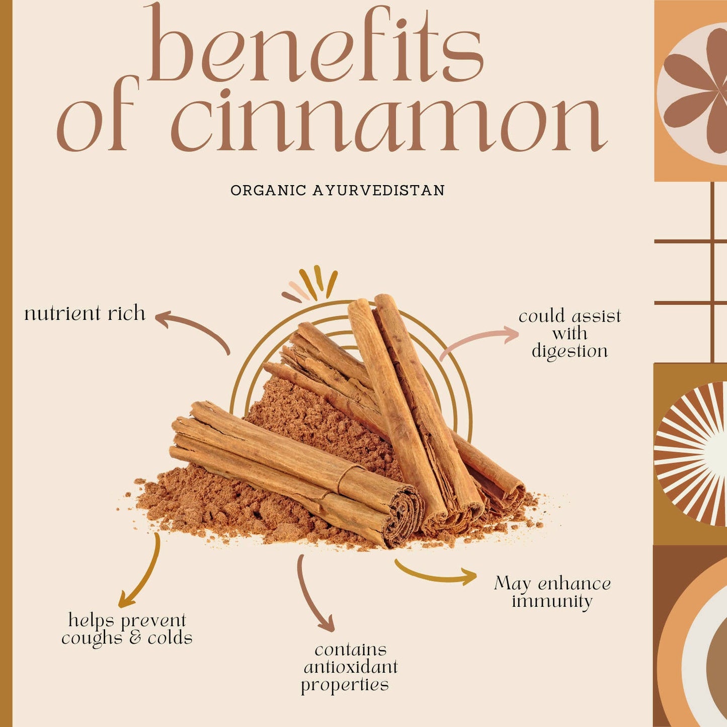 Organic Ayurvedistan Cassia Cinnamon Sticks