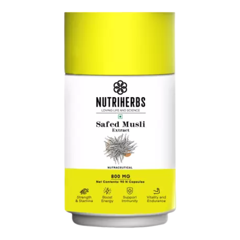 Nutriherbs Safed Musli Capsules - BUDEN