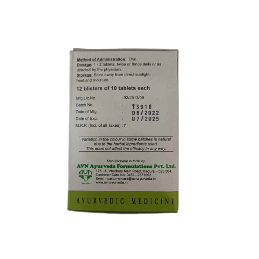 AVN Ayurveda Shaddharana DS Tablets