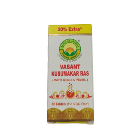 Basic Ayurveda Vasant Kusumakar Ras (With Gold) Tablets -  usa australia canada 