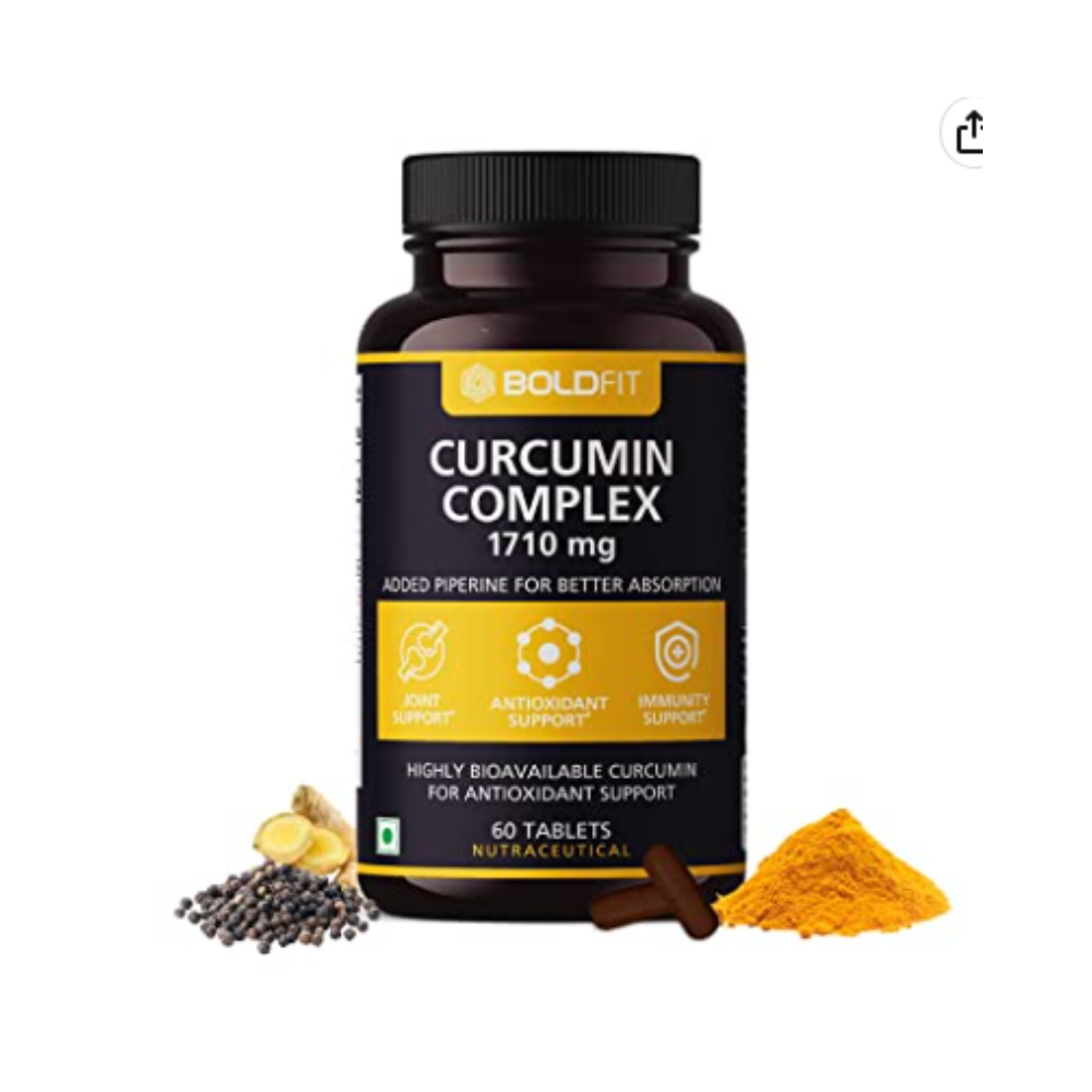 Boldfit Curcumin Complex 1700mg Tablets - usa canada australia