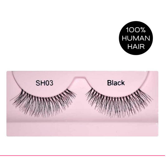 Glamgals Hollywood-U.S.A Stylish Black Soft Thick Reusable False Eye Lashes For Women - BUDNE