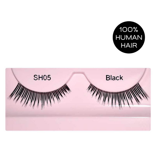 Glamgals Hollywood-U.S.A Stylish Black Soft Thick Reusable False Eye Lashes For Women