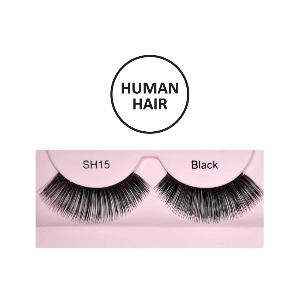 Glamgals Hollywood-U.S.A Stylish Black Soft Thick Reusable False Eye Lashes - BUDNE