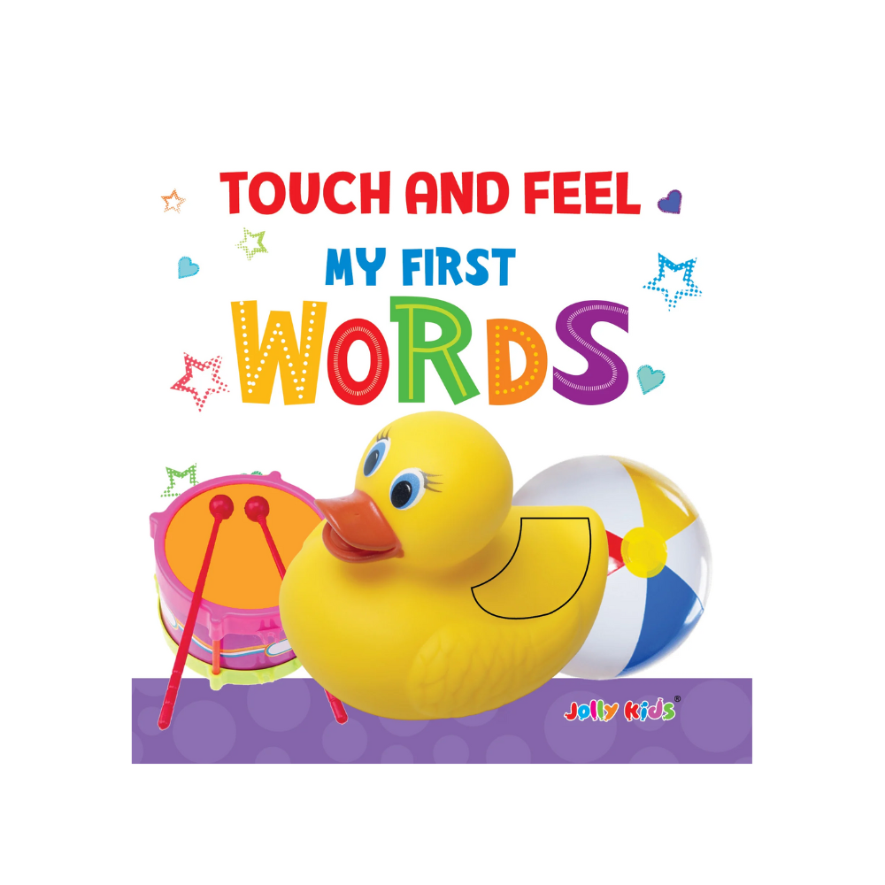 Jolly Kids Touch and Feel Board Book: My First Words| Picture Book for Kids Ages 1-4 Years| Touch & Feel Activity Book